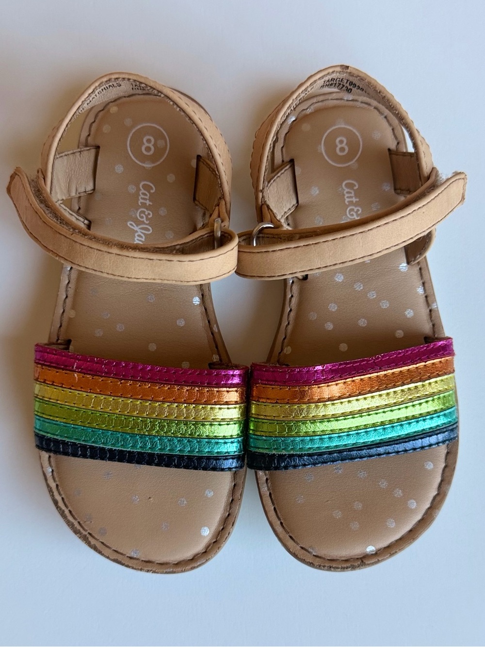 Girls' Pink Strappy Sandals - Classic Comfort - Picture 3 of 11